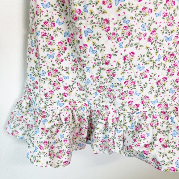 For Love and Lemons Lucca Mini Dress White Floral Lace Poplin Long Sleeve Medium - Picture 13 of 16